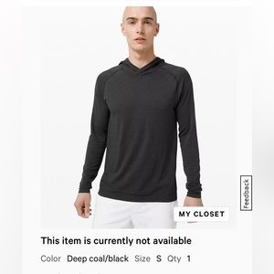 Lululemon metal vent hoodie black size small